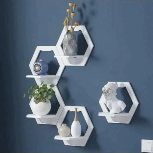 Set 3x Raft Decorativ Perete, Hexagon