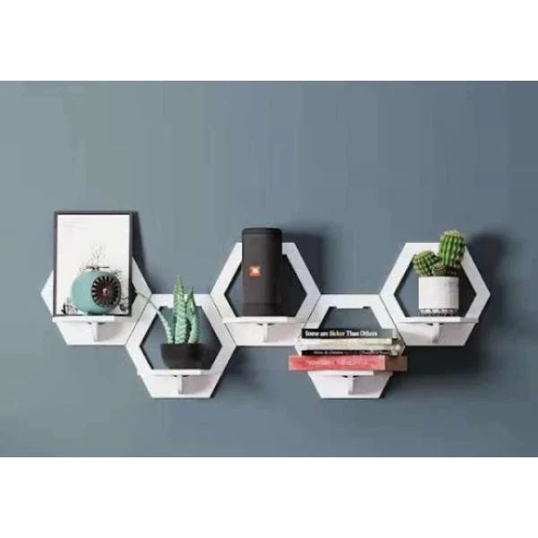 Set 3x Raft Decorativ Perete, Hexagon