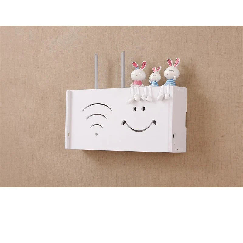 1 + 1 CADOU - Suport De Perete Pentru Router Sau Alte Obiecte - Smile Face