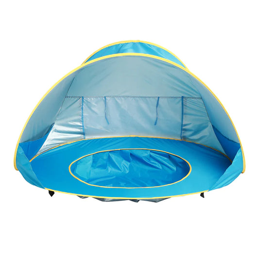 Cort de plaja pentru bebelusi, cu piscina, protectie UV UPF 50+