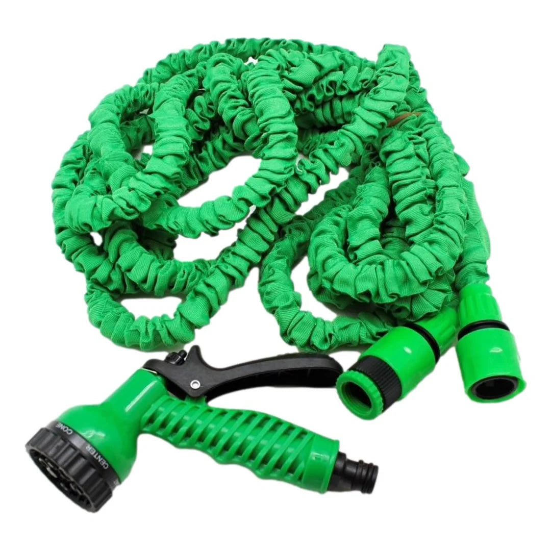 Furtun extensibil de gradina de 30 metri, + Accesoriu pentru stropit cu 3 moduri de stropire + CADOU Perdea magnetica usa antiinsecte