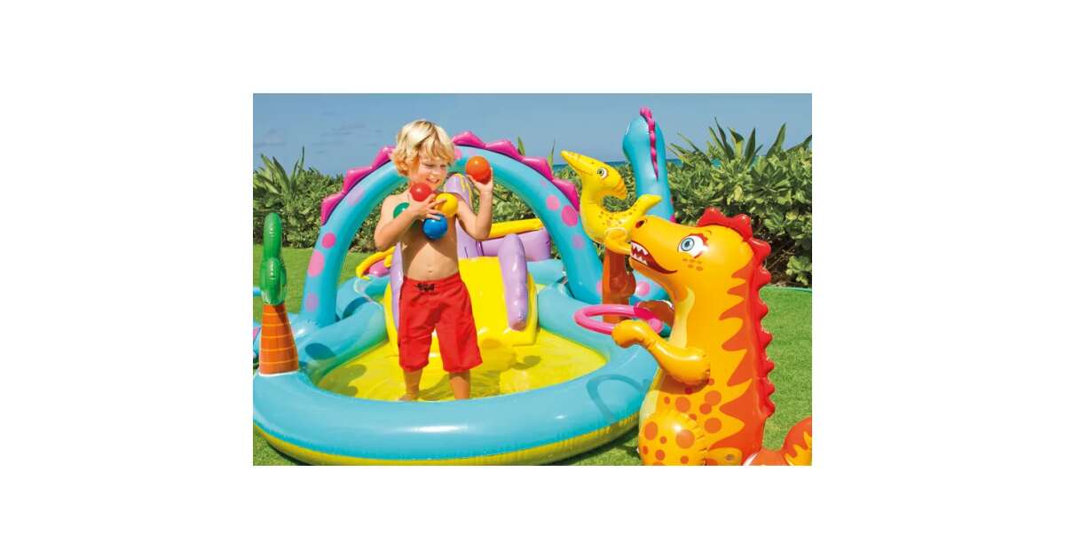 Piscina de aventură INTEX Dinoland 333 x 229 x 112 cm