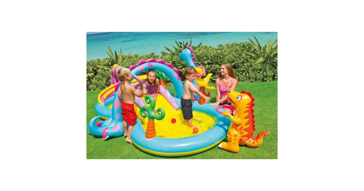 Piscina de aventură INTEX Dinoland 333 x 229 x 112 cm