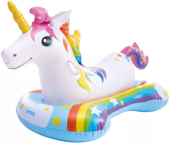 Saltea gonflabila pentru copii, Intex Ride - on, Unicorn, multicolor, 163 x 86 cm