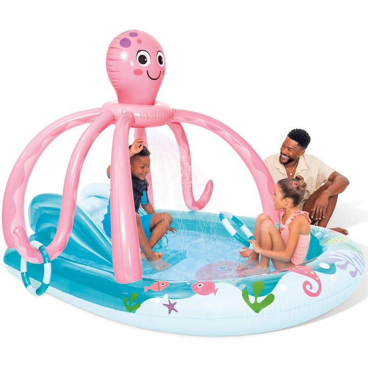 Piscina gonflabila pentru copii, caracatita vesela INTEX, 234 x 183 x 150 cm