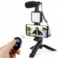 Pachet Pentru Vlogging Sau Streaming, Cu Microfon, Lumina LED Si Suport Telefon, Telecomanda Inclusa
