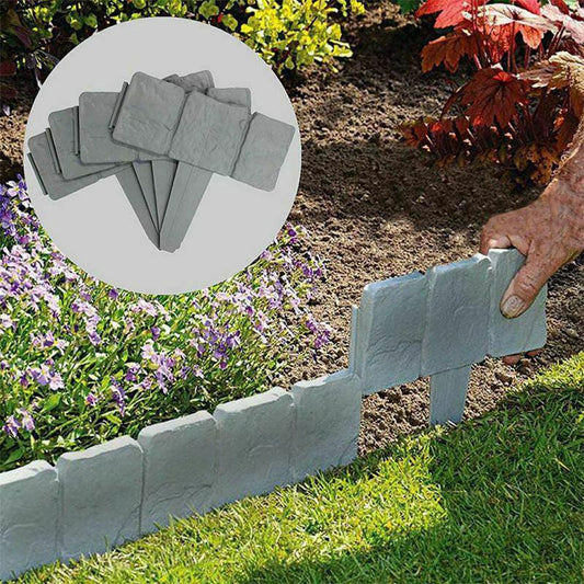8+2 GRATUIT: Bordura din plastic cu aspect de piatra, pentru gradina si aranjamente florale
