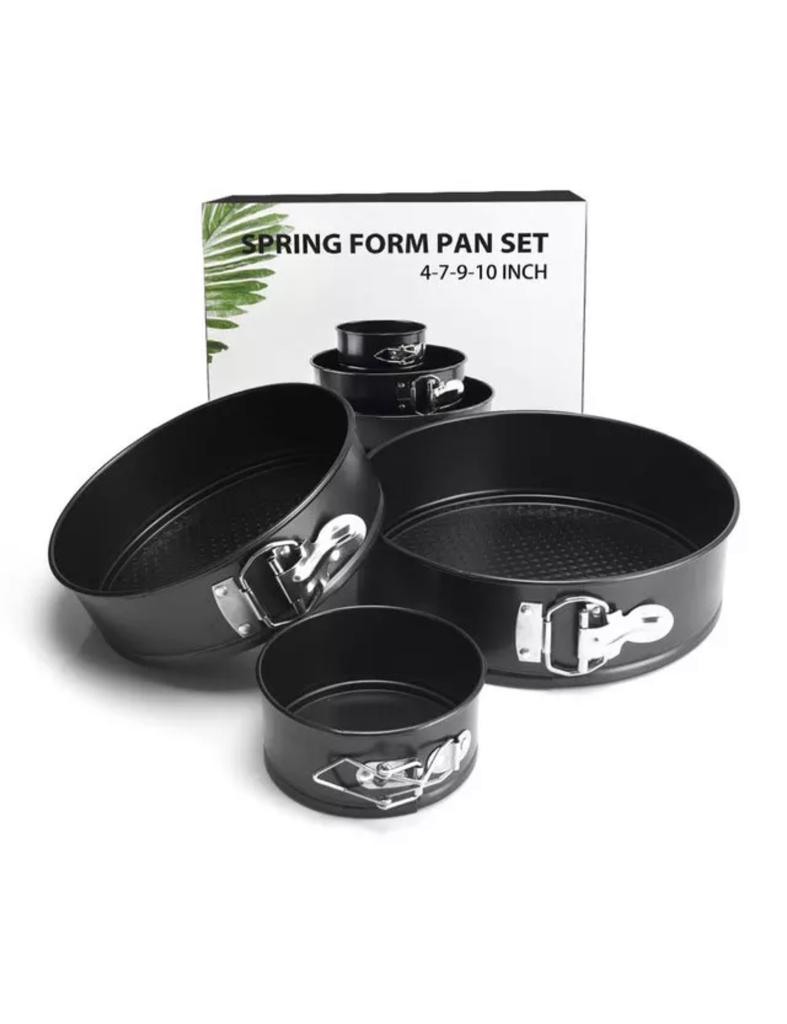 SET 3x Forme rotunde pentru prajituri, Metalice, Culoare negru