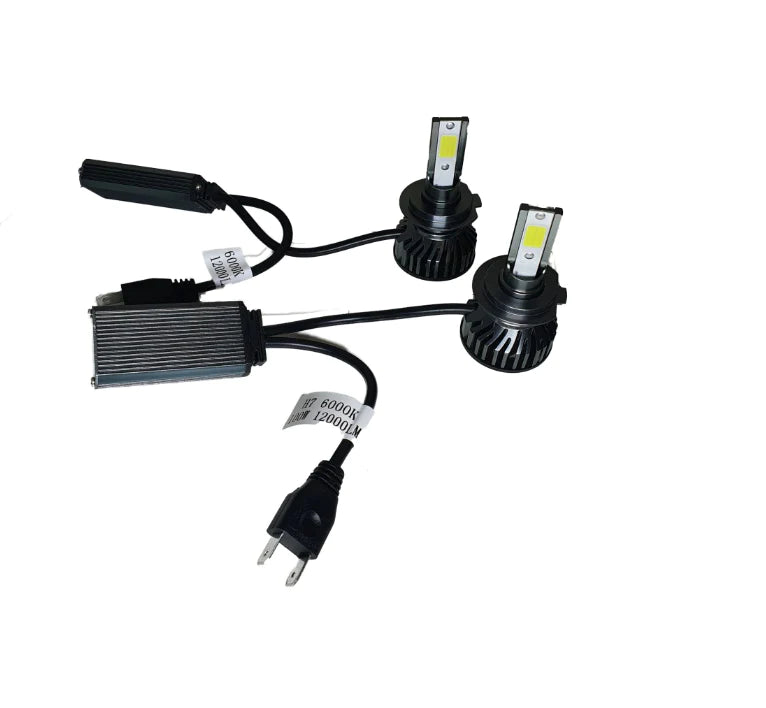 Set 2 LED H7 100 W, 9V-32V, F2 COB, ventilator slim