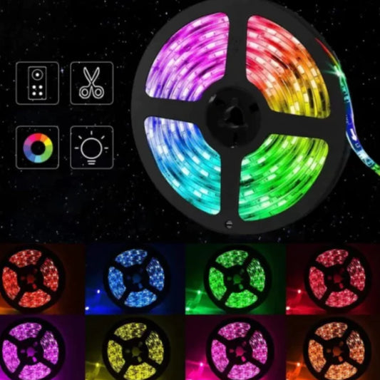 1+1 GRATIS Banda led RGB, 5m, telecomanda, 24 taste